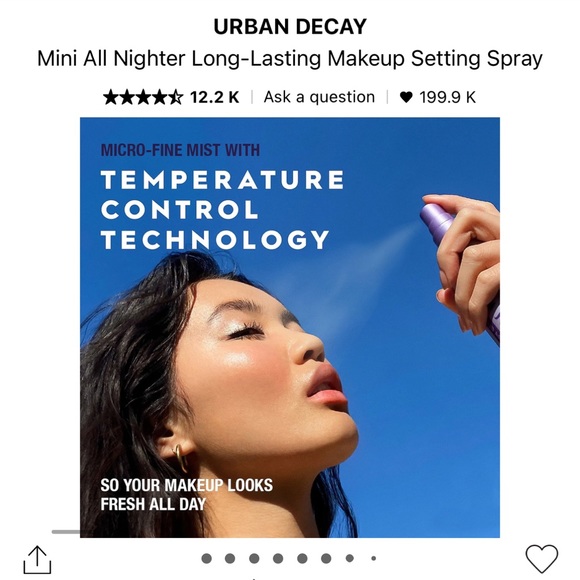 Mini All Nighter Long Lasting Makeup Setting Spray - Picture 2 of 6